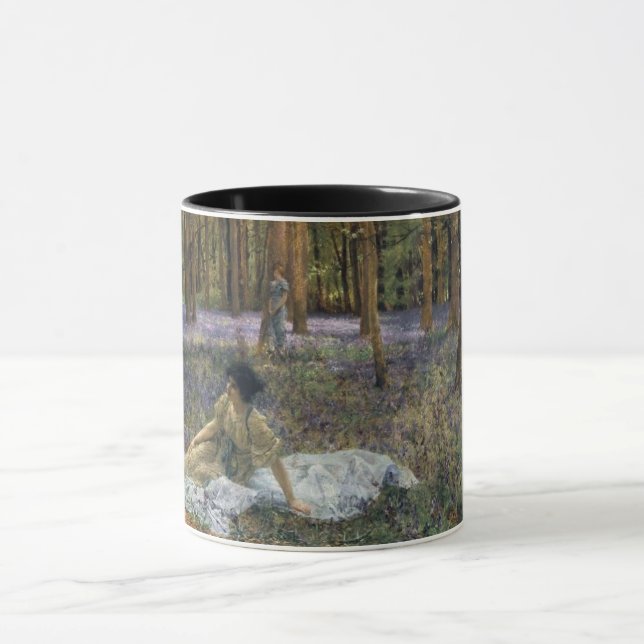 Caneca Mulheres em Floresta de Flores Bluebell (Centro)