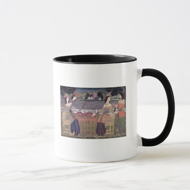 Caneca Mulheres portuguesas que comem uma refeição, Goa (Direita)