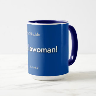 Caneca mulherproblema! - em azul