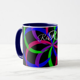 Caneca Multi Color Figure 8 Geometric Coffee Mug
