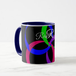Caneca Multi Color Interchange Geometric Coffee Mug