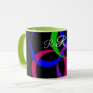 Caneca Multi Color Interchange Geometric Coffee Mug
