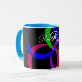 Caneca Multi Color Interchange Geometric Coffee Mug