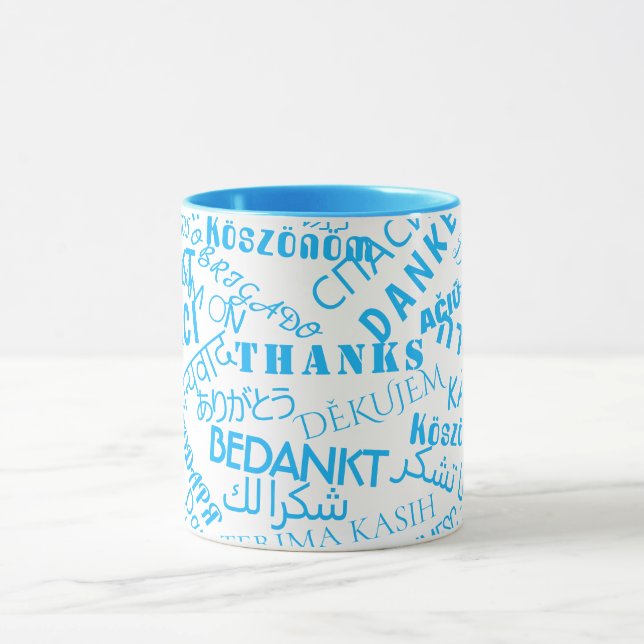 Caneca Multi Language International - Obrigado - Personal (Centro)