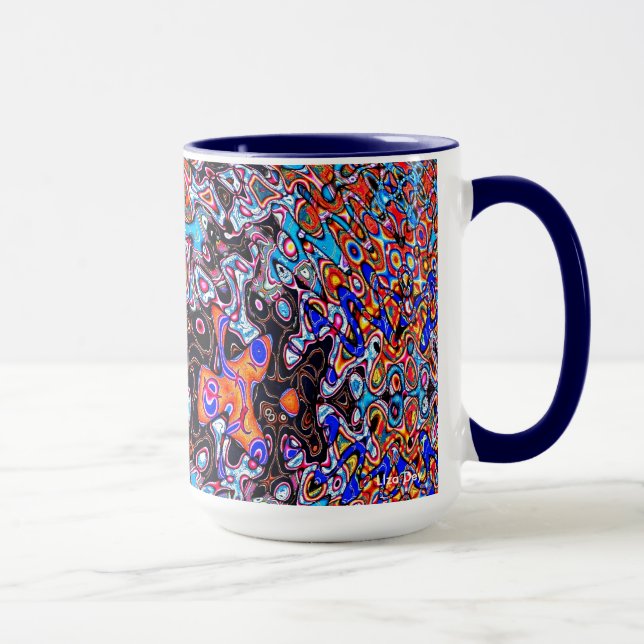 Caneca Multicolor Chaos Abstrato Mug (Direita)