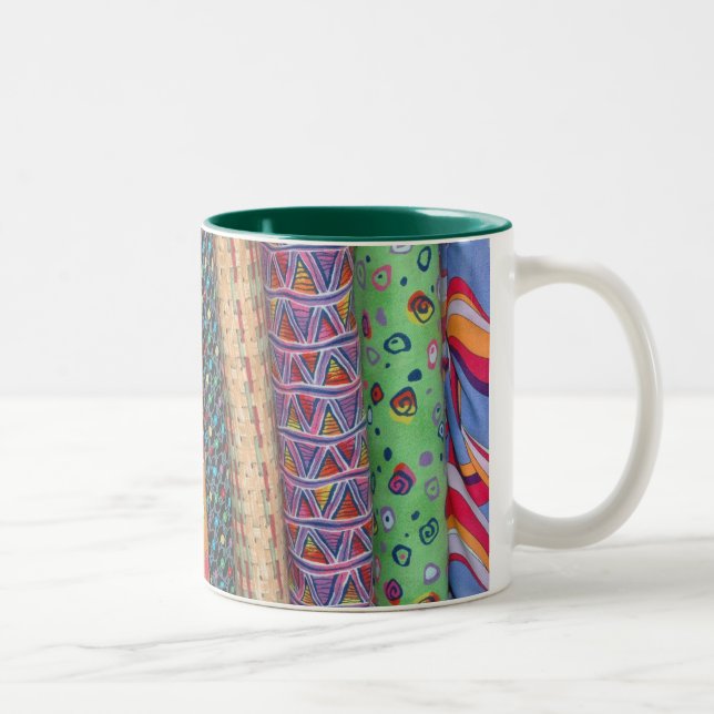 Caneca multicolorido do tecido do parafuso da (Direita)