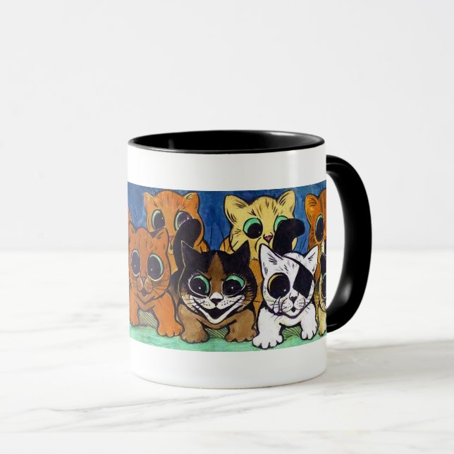 Caneca Multidão de Gatos, Louis Wain (Frente Esquerda)