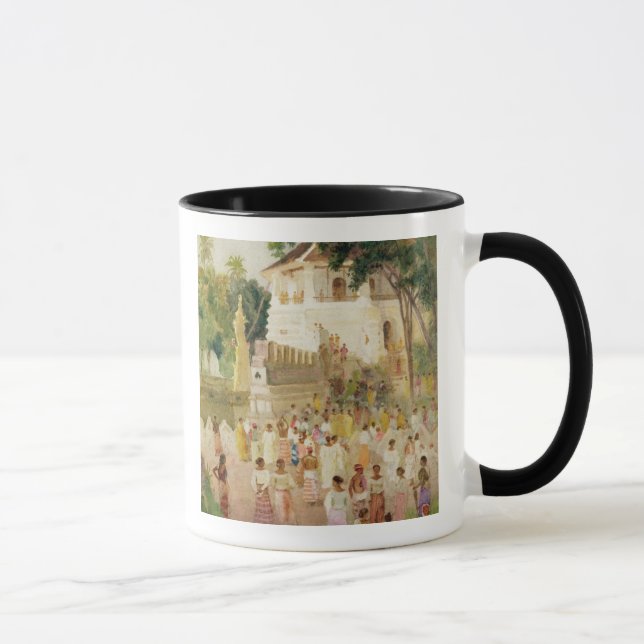 Caneca Multidões em um monumento em India, 1895 (w/c & (Direita)