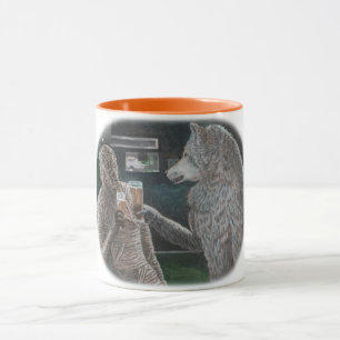 Caneca Múmia e Bebendo de Werewolf Fantasy Art Coffee Mug