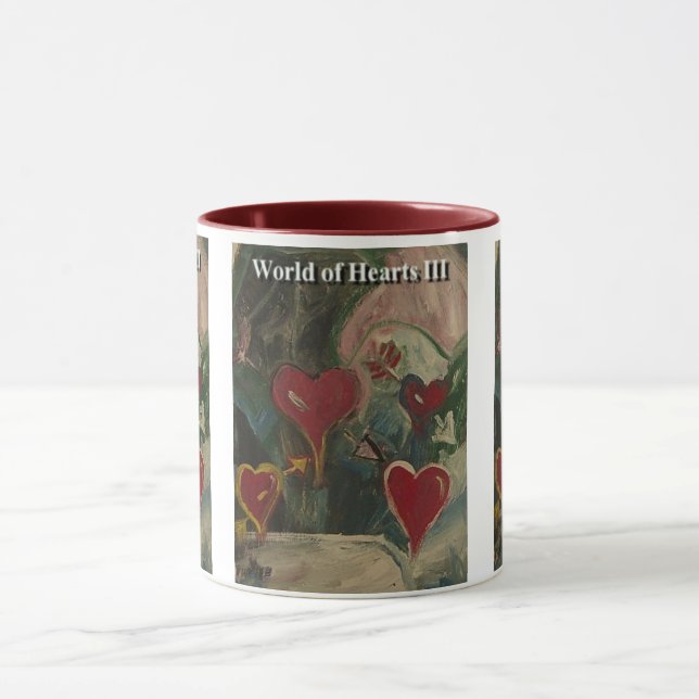Caneca Mundo dos corações III (Centro)