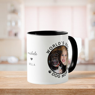 Caneca Mundo Fofo Melhor Mãe de Cachorro Nome Personaliza