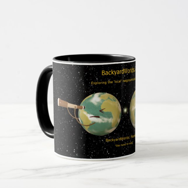 Caneca Mundos do quintal: Planeta 9 Combo Mug, 11 oz (Frente Esquerda)