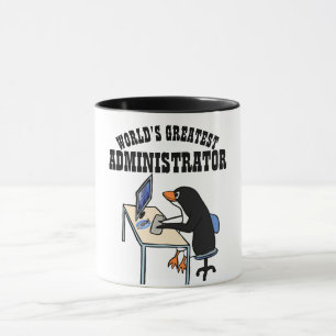 Caneca Mundos Maior ADMINISTRADOR ADMIN Oferece Pinguim
