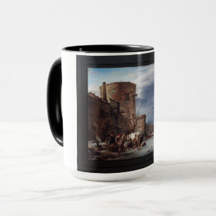 Caneca Muro da cidade de Haarlem no inverno