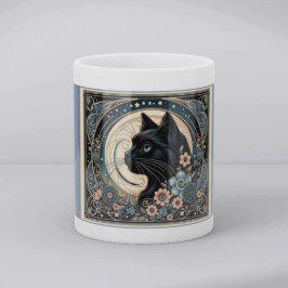 Caneca Musa da Meia-Noite em uma Moldura de Lua Petalada