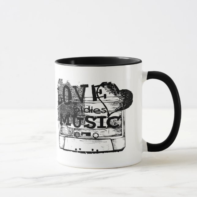 Caneca Música antiga 4 Vintage Mug (Direita)