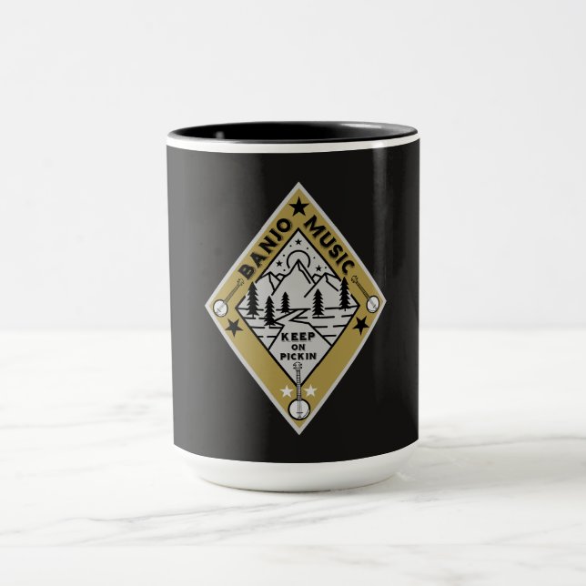 Caneca Música Bluegrass de Banjo (Centro)