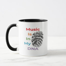 Caneca Música Colorida Está Em Meu DNA Musical Notes