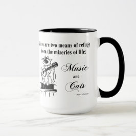 Caneca Música e Gatos 2 - Citação de Schweitzer