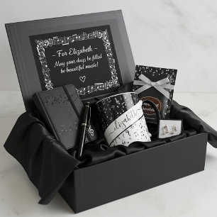 Caneca Música personalizada em preto e branco