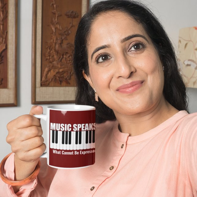 Caneca Música Personalizada Fala Mug de Cotação Inspiraci (Criador carregado)