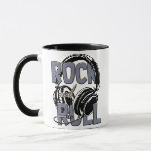 Caneca Música Retro de Rock And Roll