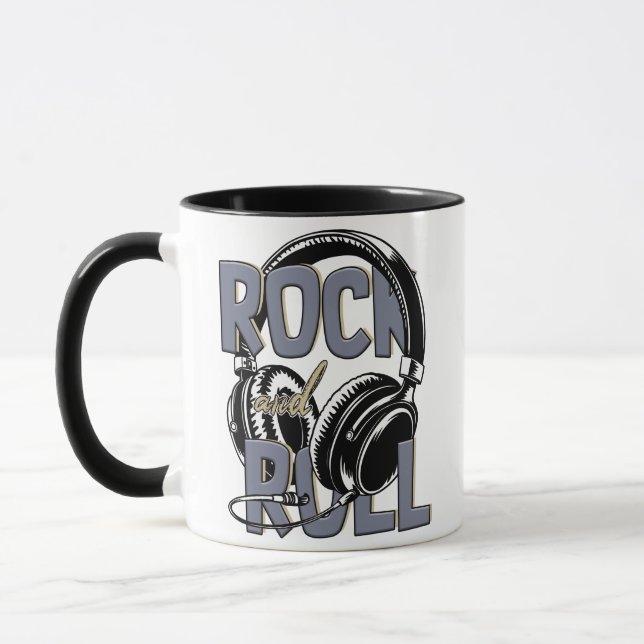 Caneca Música Retro de Rock And Roll (Esquerda)