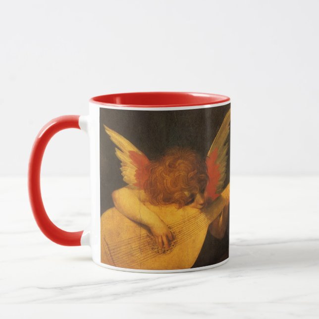 Caneca Musical Angel Tocando Luta por Rosso Fiorentino (Esquerda)