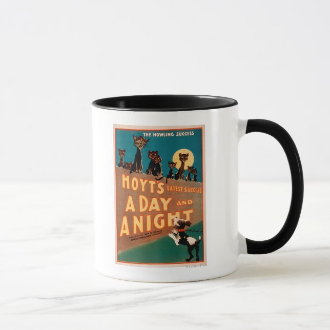 Caneca Musical de gatos e cães "A Day and a Night" (Direita)
