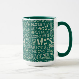 Caneca Músicas Genres Palavras