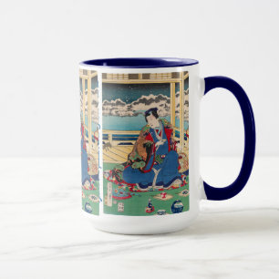 Caneca Músicas personalizadas da arte japonesa