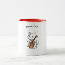 Músico de Violoncelo Fofo Gato 