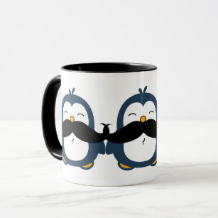 Caneca Mustache Penguin