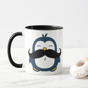 Caneca Mustache Penguin