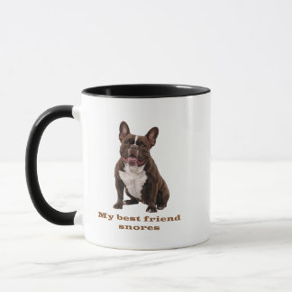 Caneca My Best Friend Snores – French Bulldog Brown Mug