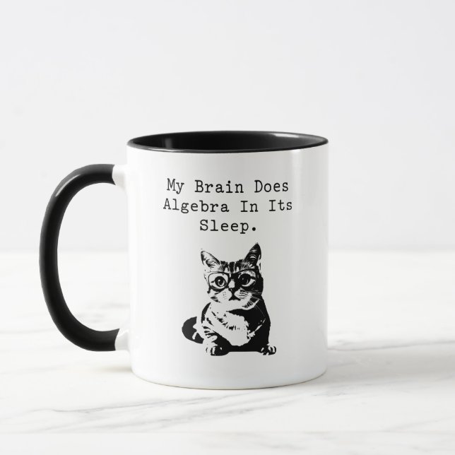 Caneca My Brain Does Algebra In Its Sleep Humor (Esquerda)
