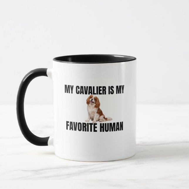 Caneca My Cavalier Is My Favorite Human Mug (Esquerda)