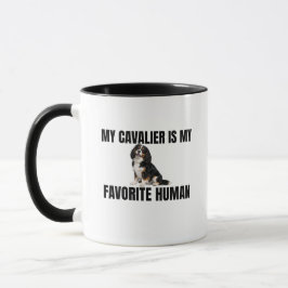 Caneca My Cavalier Is My Favorite Human Mug
