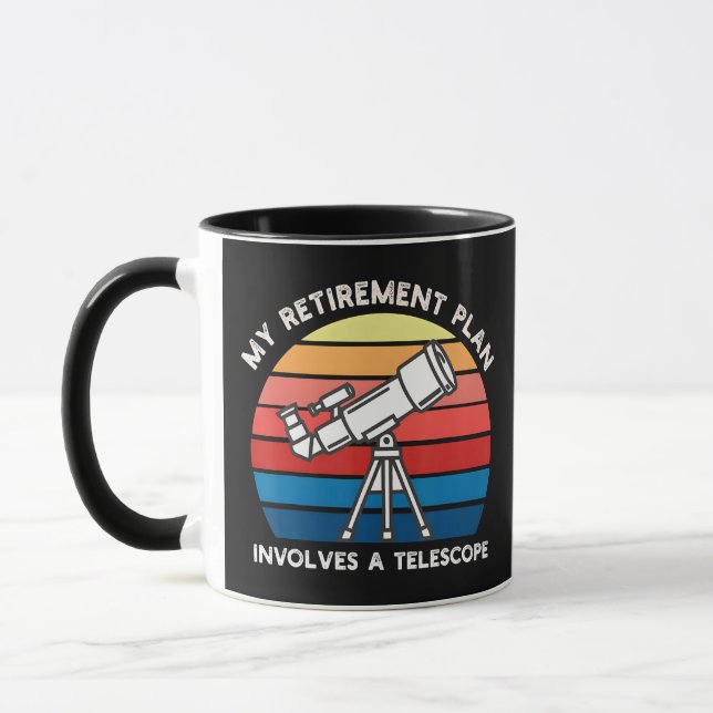 Caneca My Retiret Plan Involves A Telescope (Esquerda)