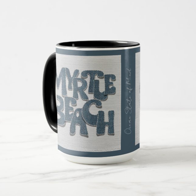 Caneca Myrtle Beach Denim Mug | Coastal South Carolina (Frente Esquerda)