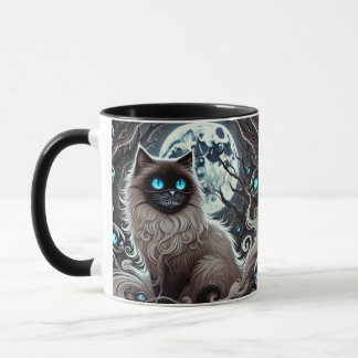 Caneca Mystic Moon Cat - Enchanted Black Cat mug