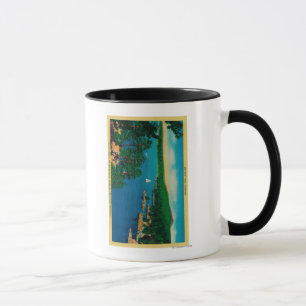 Caneca Na borda da movimentação do mundo em San