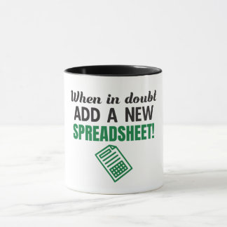 Caneca Na dúvida, adicione uma nova planilha! Excel Engra