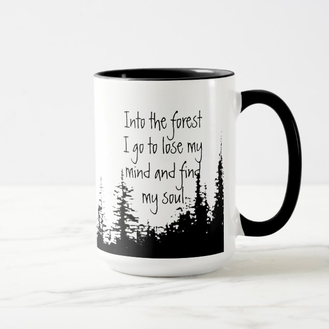Caneca Na Floresta, vou para uma citação inspiracional (Direita)
