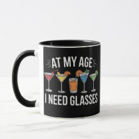 Na Minha Idade Preciso De Óculos Vino Engraçado Ál