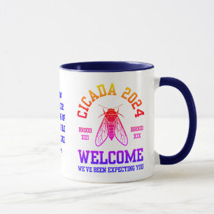 Caneca Na moda CICADA 2024 Broods WELCOME Souvenir Mug