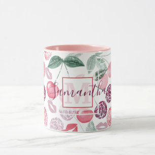 Caneca Na moda de fruta de cereja vermelha