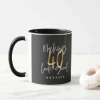 na moda de script moderno aniversário de 40 anos d