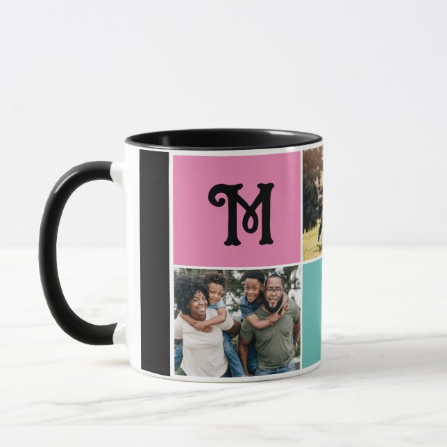 Caneca Na moda Mãe | Foto personalizada do Dia de as mães (Esquerda)