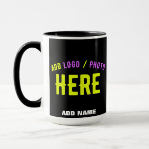 CANECA NA MODA MODERNO PERSONALIZÁVEL NEGRO VERIFICADO CO